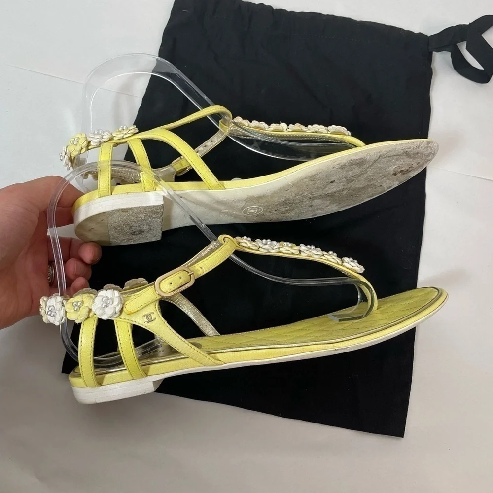 Chanel Interlocking CC Logo Sandals